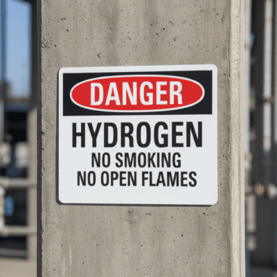 Danger Hydrogen No Smoking No Open Flames