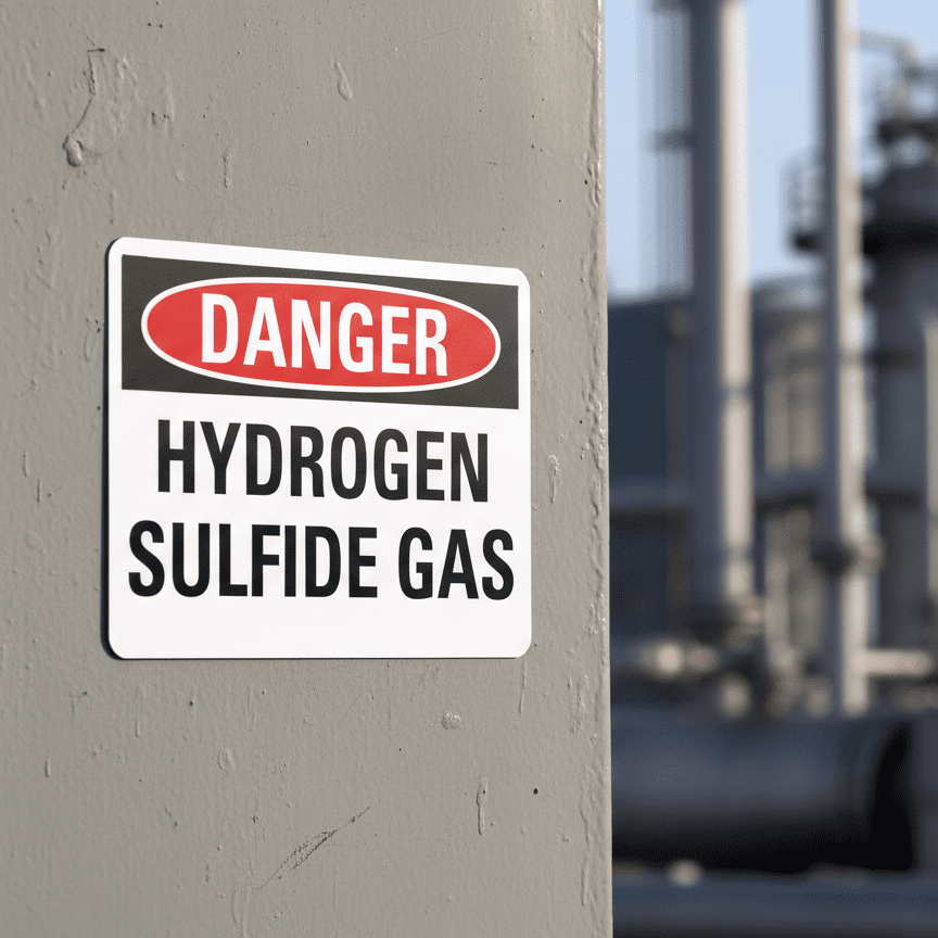 Danger Hydrogen Sulfide Gas - Image 2