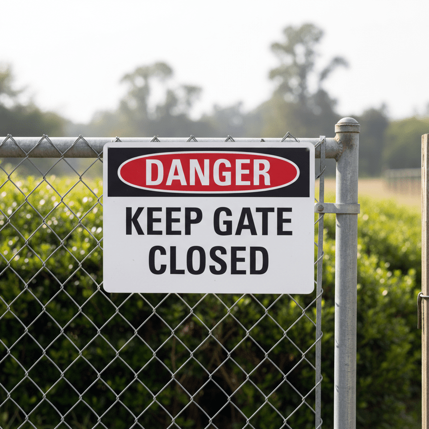 Danger Keep Gate Closed - Image 2