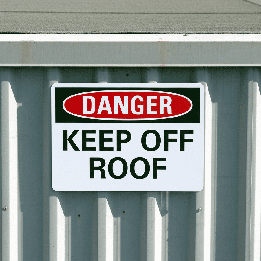 Danger Keep Off Roof - Image 2