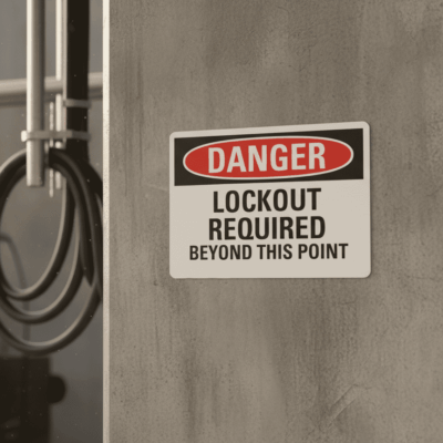 Danger Lockout Required Beyond This Point