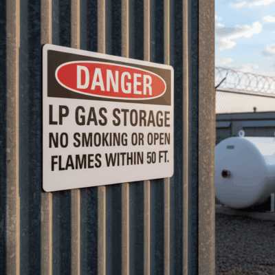 Danger Lp Gas Storage No Smoking Or Open Flames