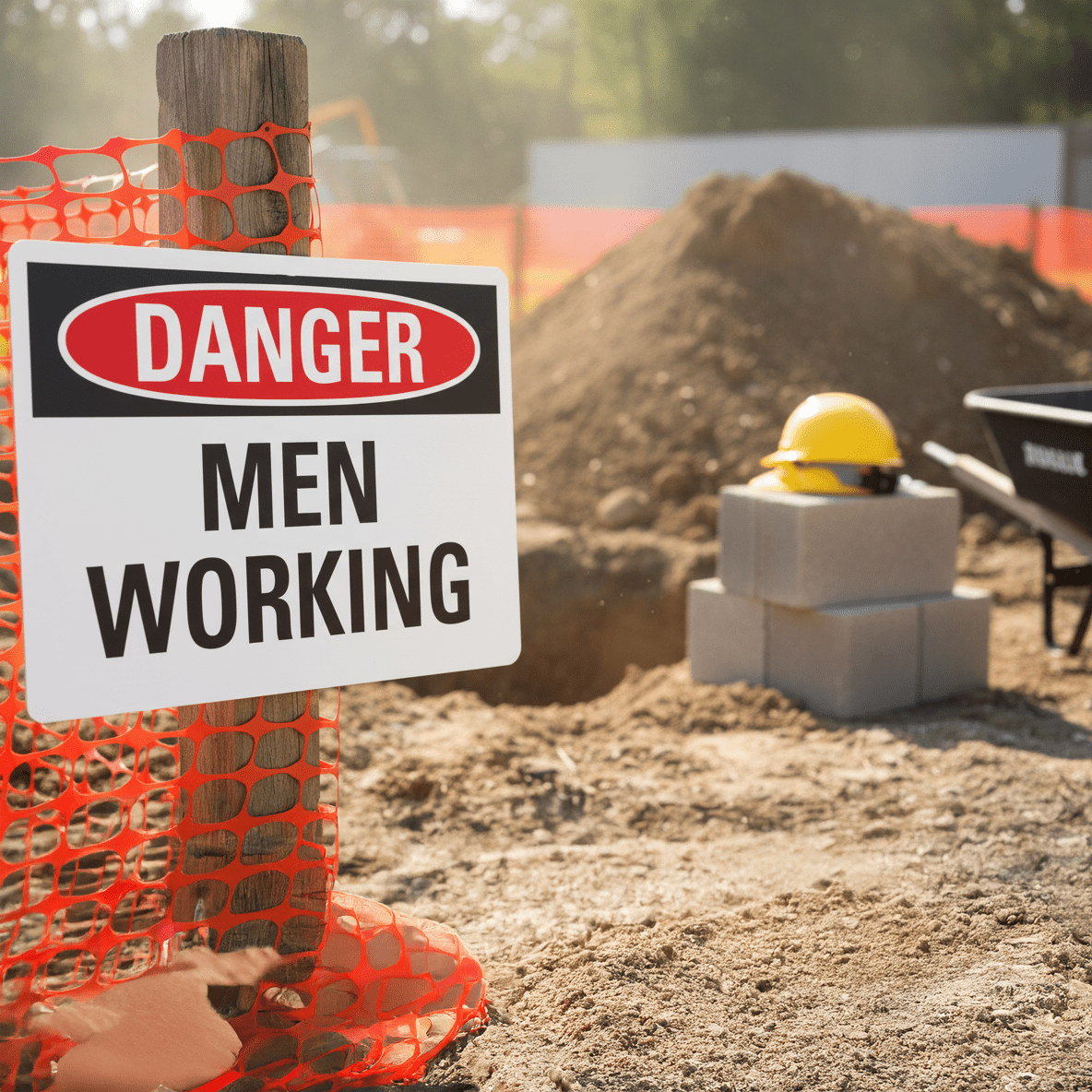 Danger Men Working