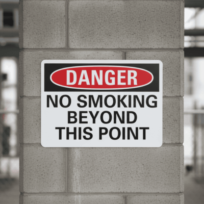 Danger No Smoking Beyond This Point