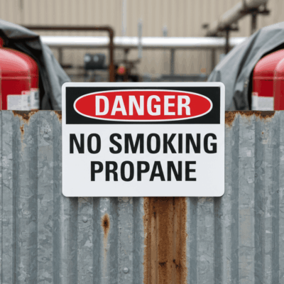 Danger No Smoking Propane