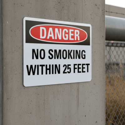 Danger No Smoking Within 25 Feet