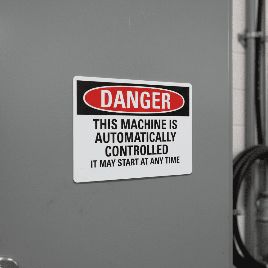 Danger This Machine Is Automatically Controlled