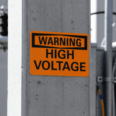 Warning High Voltage
