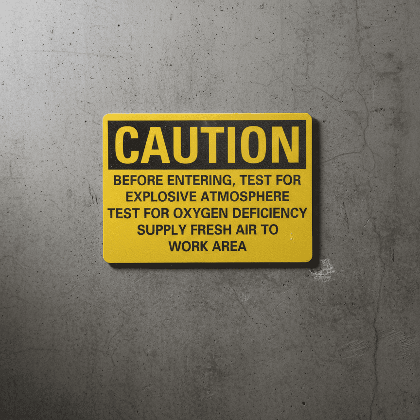 Caution Before entering, test for explosive atmosphere - Image 2