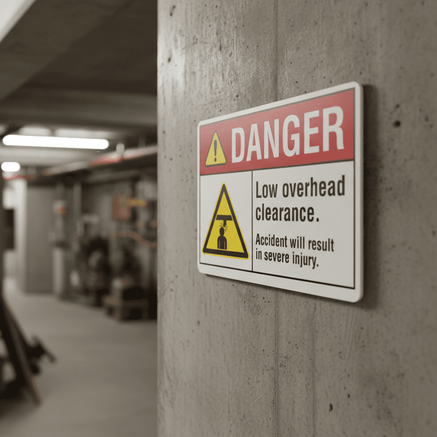 Danger Low overhead clearance. Accident will result in - Image 2