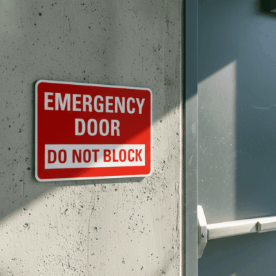 Emergency Door Do Not Block