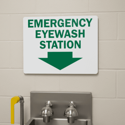 Emergency Eyewash Station (Down Arrow)