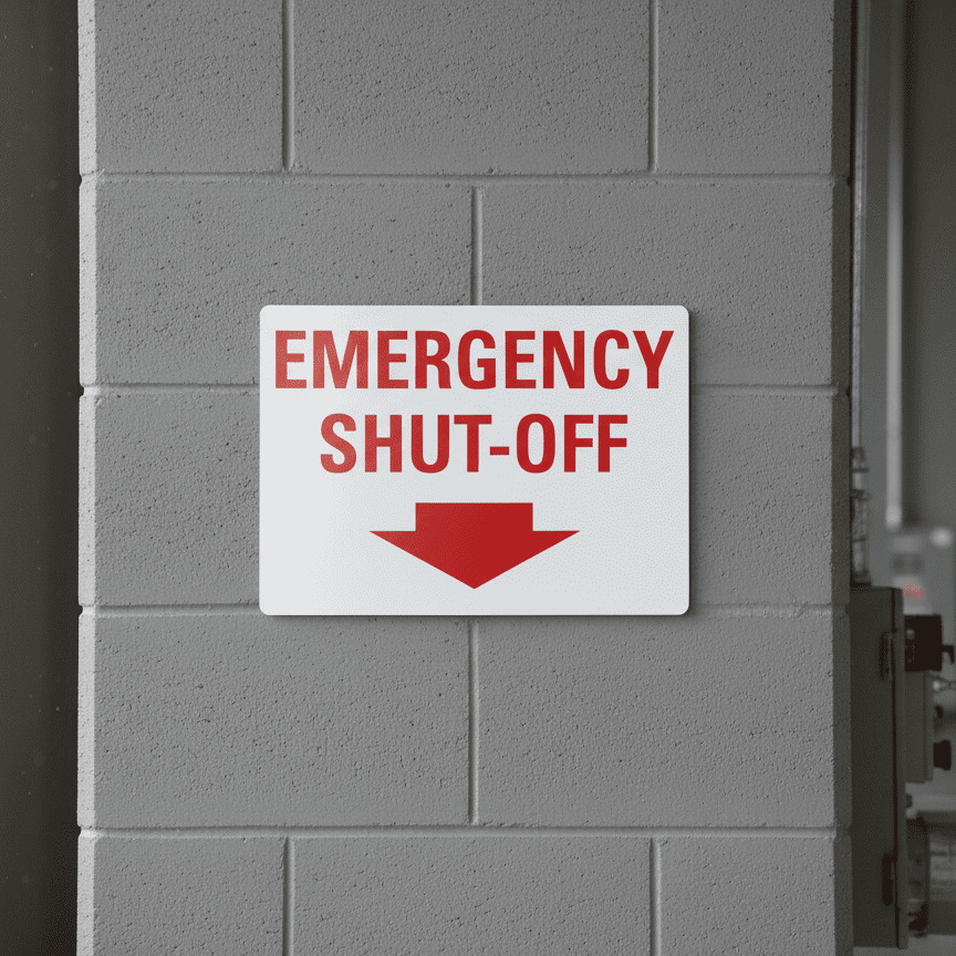 Emergency Shut-Off (Down Arrow)