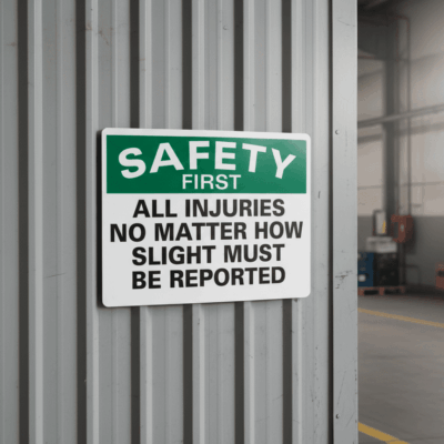 Safety First All Injuries No Matter How Slight