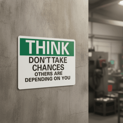 Think Don'T Take Chances, Others Are Depending