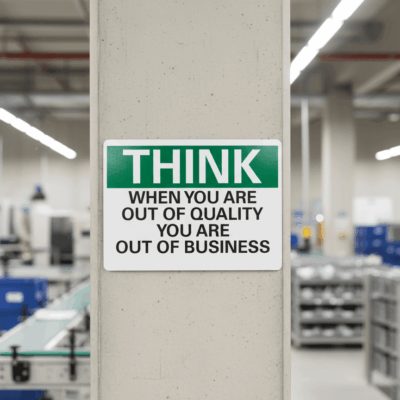 Think Quality! When Your Are Out Of Quality You