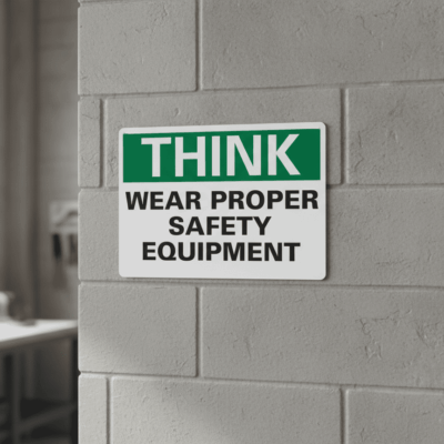 Think Wear Proper Safety Equipment