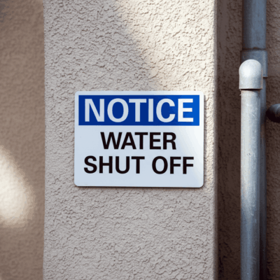 Notice Water Shut Off
