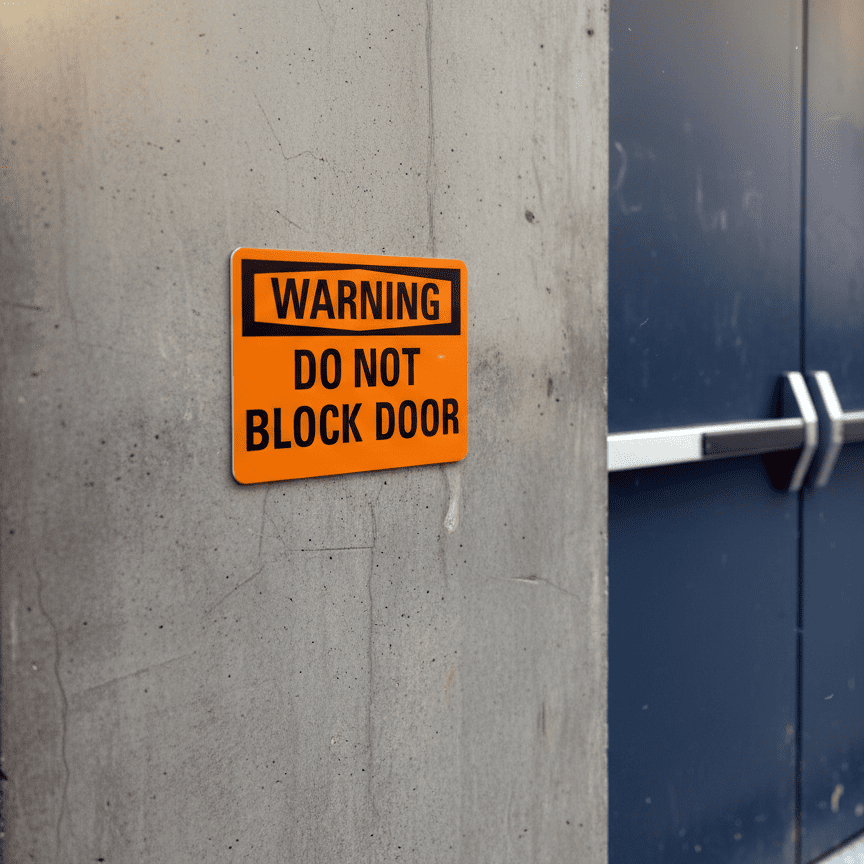 Warning Do Not Block Door - Image 2