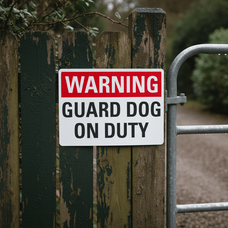 Warning Guard Dog On Duty - Image 2