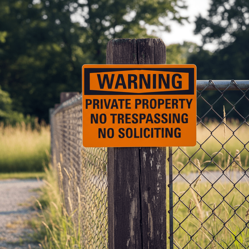 Warning Private Property No Trespassingno - Image 2
