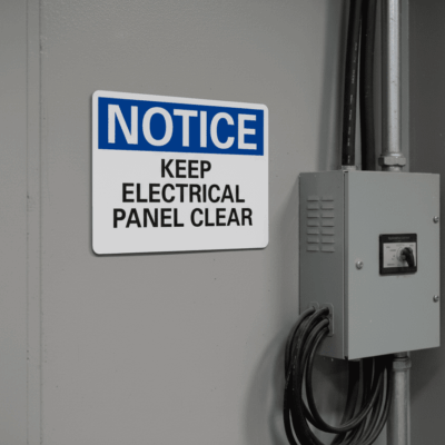 Notice Keep Electrical Panel Clear
