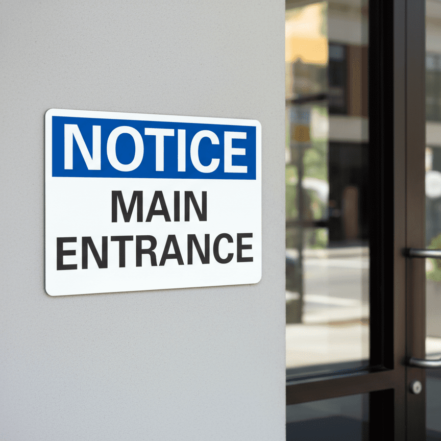 Notice Main Entrance - Image 2