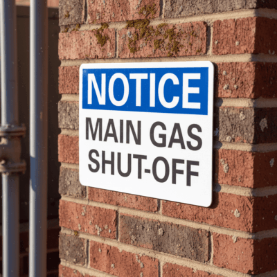 Notice Main Gas Shut-Off