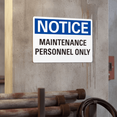 Notice Maintenance Personnel Only