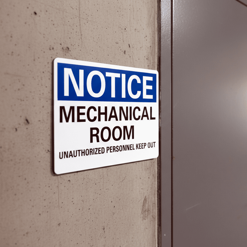 Notice Mechanical Room Unauthorized Personnel - Image 2