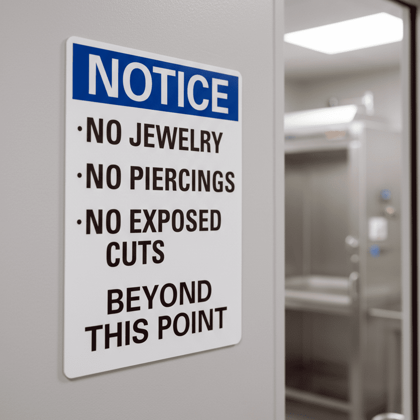 Notice No Jewelry No Piercings No Exposed Cuts - Image 2