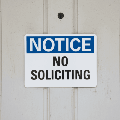Notice No Soliciting