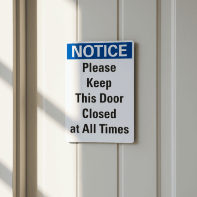 Notice Please Keep This Door Closed At All Times