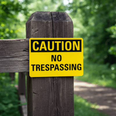 Caution No Trespassing