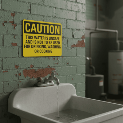 Caution This Water Is Unsafe And Is Not To