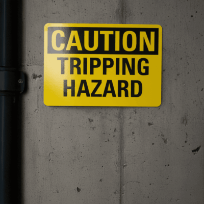 Caution Tripping Hazard Notice Sign