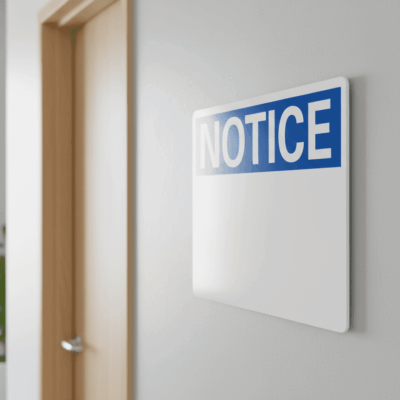 Notice Blank Safety Sign