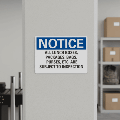 Engineer Grade Notice Sign