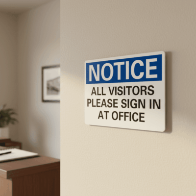 Notice All Visitors Please Sign In At Office