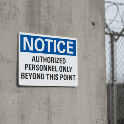 Notice Authorized Personnel Only Beyond This Point
