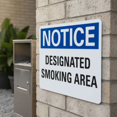 Notice Designated Smoking Area