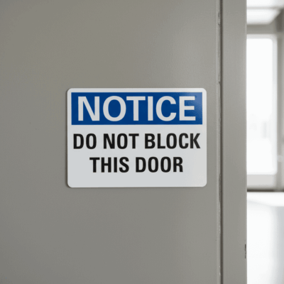 Notice Do Not Block This Door