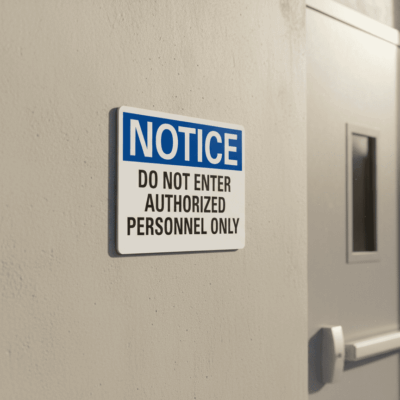 Notice Do Not Enter Authorized Personnel Only