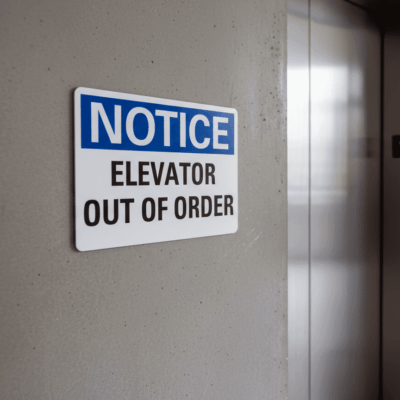 Notice Elevator Out Of Order