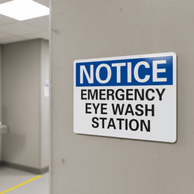 Notice Emergency Eye Wash Station