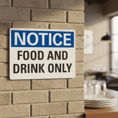 Notice Food And Drink Only