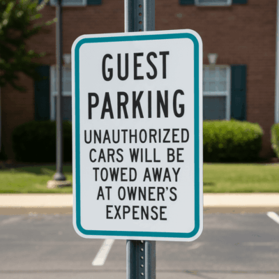 Guest Parking Unauthorized Cars Will Be Towed