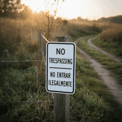 No Trespassing No Entrar Ilegalmente