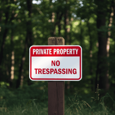 Private Property No Trespassing