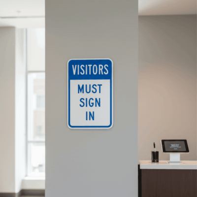 Visitors Must Sign In